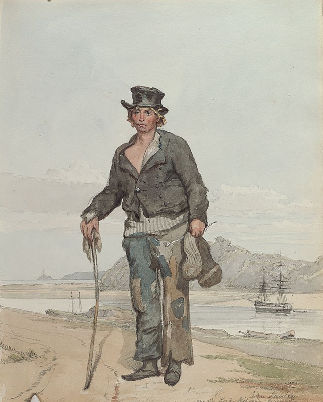 A British sailor of the early 19th century, the era when Drunken Sailor was first recorded as a stamp-and-go shanty